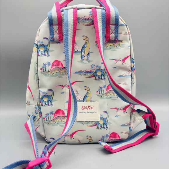 Cath Kidston Bag Kids Small Cream Pink Backpack Dinosaur Print Toddler School - Picture 5 of 9